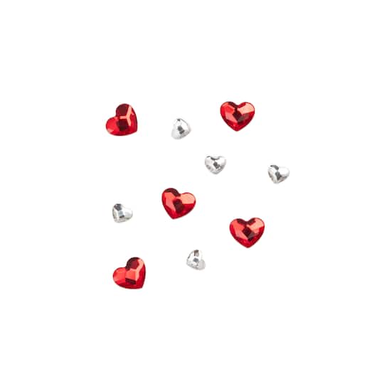 Crystal &#x26; Light Siam Heart Glue-On Austrian Crystal Mix by Bead Landing&#x2122;, 10ct.